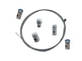 Kupplungsseilreparaturkit Ø 1,8 mm, L 2000 mm, Quernippel 8x8 mm, inkl. 5 verschiedene Schraubnippel, für Vespa