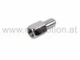 Spiegeladapter chrom, oben M10 Rechtsgewinde, unten M10 Rechtsgewinde