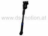 Seitenständer Hinterbau 26 - 29, schwarz, verstellbar mit Knopf, Stahl/ALU, 4 Löcher für 40 und 18 mm Lochabstand, sehr stabil, KTM, Merida, E-Bikes