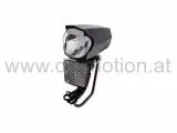 Scheinwerfer mit Schalter, schwarz, LED, für Nabendynamo, Dämmerungssensor, Doppelkabelanschluss, Standlicht, Anschluß für RL