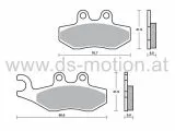 Bremsklötze 96,6 x 41,9 mm, 76,7 x 41,9 mm, Aprilia SR, Derbi Boulevard, Gilera Runner Nexus, Peugeot Tweet, City Star, Geopolis, Tweet, Piaggio Fly, Primavera, Beverly, Carnaby, X8, X9, Vespa GT, GTS, GTV, GTX