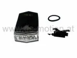Scheinwerfer schwarz, 4 LED, 3 Funktionen, mit Batterien und Halter, Minitaschenlampe