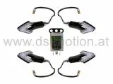 LED Blinker Umbaukit DS RACING komplett weiß, schwarz mit Blinkerrelais