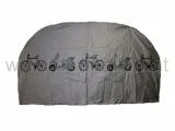 Fahrradgarage grau, 200 x 110 cm, Klettverschluß in der Mitte, PEVA Material