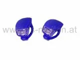 Mini Lichtanlage LED, blau, Gummihalter, inkl. Knopfbatterien, Dauer-, Blinkfunktion