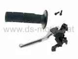 Kupplungsgriff schwarz mit Hebel silber, Chokerhebel, Einstellschraube und Griff, OEM, Aprilia RX, SX 2011-, Derbi Senda R, SM 2011-, Gilera RCR, SMT 2011-