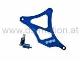 Ritzelabdeckung blau, Aluminium eloxiert, Minarelli AM6, Aprilia, Beta, Explorer, Generic, HRD, Keeway, KSR, Malaguti, MBK, MH, Peugeot, Ride, Rieju, Yamaha