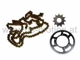 Antriebssatz 11/52, GOLD-EDITION, K-Sport Fivty 50 R, Malaguti XSM, XTM, Motorhispania Furia, RYZ, Peugeot XPS, Rieju MRT, MRX, RRX, SMX, Tango