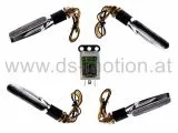 LED Blinker Umbaukit, Lauflicht, DS RACING, sequentiell, weiß, chrom
