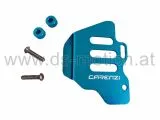 Abdeckung Bremspumpe hinten, blau, Carenzi, Aluminium, universal, Aprilia, Beta, Derbi, Explorer, Generic, Gilera, HRD, Keeway, KSR, Malaguti, MBK, MH, Peugeot, Ride, Rieju, Yamaha