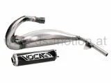 Auspuff Voca Cross 50/70 cc, upper, schwarzer Enddämpfer mit Kappen in Edelstahloptik, Beta RR 2021- Euro 5