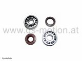 Hauptlagersatz C4 mit Simmerringen AM6 Motor, für Kurbelwellen mit verstärktem Lagersitz, Aprilia, Beeline, Beta, CPI, Explorer, Generic, HRD, Keeway, Malaguti, MBK, Motorhispania, Peugeot, Ride, Rieju, Yamaha