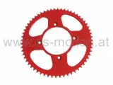 Kettenrad 60 Zähne, 4 Loch, 100 mm innen, rot, Beta RR 50 Enduro, RR 50 Motard