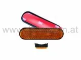 Seitenstrahler orange, 100x 28mm, selbstklebend, halbrunde Klebefläche