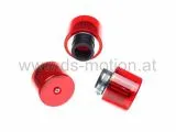 Luftfilter Racing High Performance Ø = 35 mm, rot, gerade, Agrylglasabdeckung