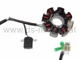 Zündplatte, Stator 8 polig, GY6 125 - 150 ccm, Baotian, Kreidler, Sym