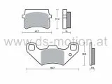 Bremsklötze 84,7 x 36,6 mm, 47,7 x 31,4 mm Motorhispania MH 10, PGO Bugrider, Bugxter, Quadzilla 250, Shineray 150/250, ATV, Quad