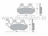 Bremsklötze 85,1 x 42,9 mm, 69,8 x 41 mm Dinli, Pegasus, Peugeot Tweet 50, PGO G-Max 50, T-Rex 50, 125, 150, PMS, PMX, Sym Allo, Fiddle, Jet, Jungle, Mask, Symphony, TGB Bellavita