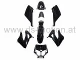 Verkleidungsset Derbi Senda R, SM 50 X-Treme -2010 schwarz, 8 teilig