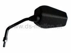 Spiegel links, Gewinde M10, kurz, carbon, Beta RR, Derbi GPR, Senda R, SM DRD, Gilera RCR