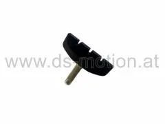Bremsschuh für Cantilever Bremse, 53 mm, symmetrisch, schwarz, mit Bolzen ohne Gewinde, per Stück