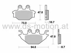 Bremsklötze 94 x 47 mm, 73 x 47 mm, ATV, Quad, Adly, Arctic Cat, Bombardier, Can-Am, CPI, Hercules, Kawasaki, Kymco, PGO, SYM, TGB, Yamaha
