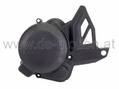 Motorabdeckung zündungsseitig schwarz, Piaggio Motor D50B Euro 3, 4, Aprilia, Derbi, Gilera