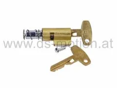 Schloßeinsatz mit 2 Schlüsseln mit Puch Prägung, 8 mm Ausführung, Puch DS, Maxi, MC, Monza, MS, MV, VZ
