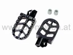 Fußraster Set CNC vorne, Alu, schwarz für Rieju MRT 50