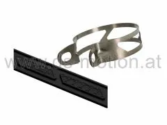 Auspuffschelle mit Schalldämfergummi Voca D=60 mm für Endschalldämpfer