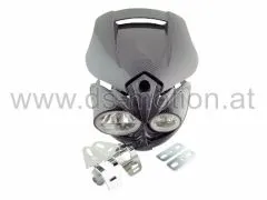 Scheinwerfermaske mit Scheinwerfer Carbon Look, universal EC geprüft, Halogenlampe H3, 12V, 55W, Top - Licht !